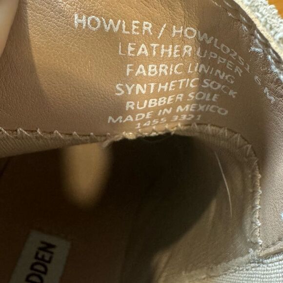 Steve Madden Howler Sand Suede Leather Platform Ankle Boots Size 6 - Picture 12 of 12